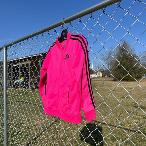 Adidas Neon Pink Zip Up Track Jacket - Picture 5 of 9